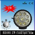 ip68 27w 9pcs*3w led waterproof led cooler light bar 6500k RGD1005 9v-32v 2150lm .ip68,camping,truck, boat led work light